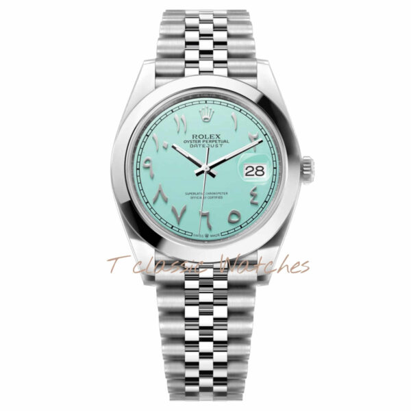 Rolex Datejust 41mm Steel Tiffany Arabic Dial Custom