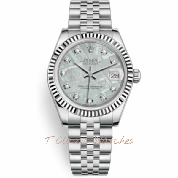 Rolex DATEJUST 31MM STAINLESS STEEL METEORITE DIAMOND