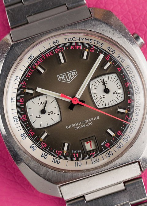 1977 Heuer Ref. 905 'Fume' dial Chronographe Incabloc