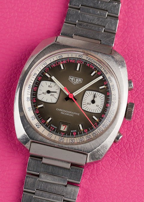 1977 Heuer Ref. 905 'Fume' dial Chronographe Incabloc