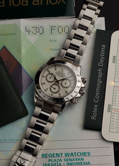 WhatsApp Image 2026-09-29 at 07.12.43 (1) 2003 Rolex Daytona Ref. 116520 'Panna' dial 'Thin Hands' with Box and Papers