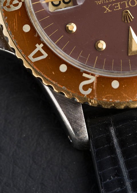 WhatsApp Image 2026-09-29 at 07.24.45 (2) 1973 Rolex GMT-Master Ref. 1675 'Root Beer' with MK2 matte brown 'Nipple' dial