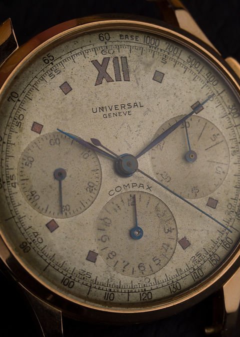 1940s Universal Geneve 'Compax' Ref. 12545 in 18K Rose Gold