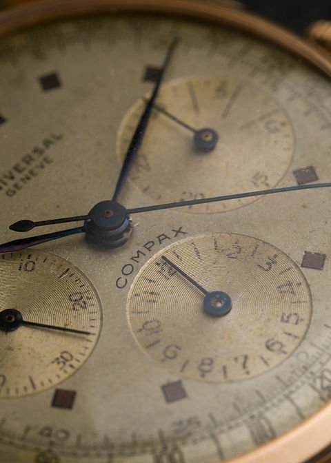 1940s Universal Geneve 'Compax' Ref. 12545 in 18K Rose Gold