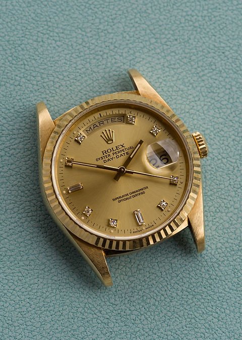 WhatsApp Image 2026-09-29 at 22.40.47 (3) 1990 Rolex Day-Date Ref. 18038 Champagne 'Diamond-set' dial in 18k Yellow Gold