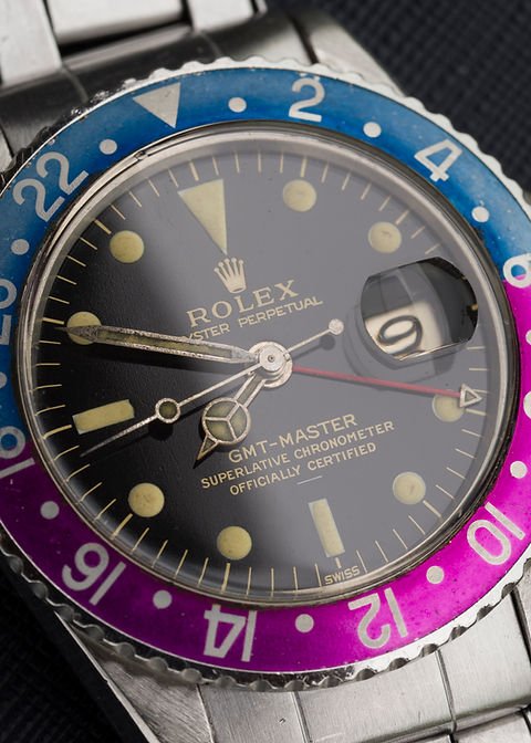 WhatsApp Image 2026-09-29 at 23.58.36 1963 Rolex GMT-Master Ref. 1675 'PCG' with Gilt 'Underline' dial Fuchsia insert