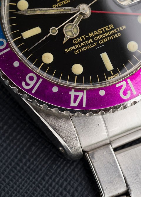 WhatsApp Image 2026-09-29 at 23.58.37 1963 Rolex GMT-Master Ref. 1675 'PCG' with Gilt 'Underline' dial Fuchsia insert