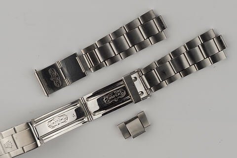 folded links stainless steel bracelet for Rolex Oyster