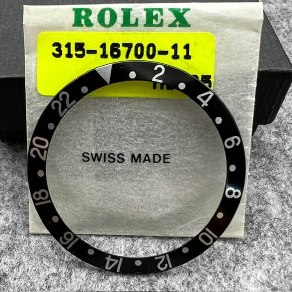 BLACK BEZEL INSERT NOS 16700 16710 16760 GMT