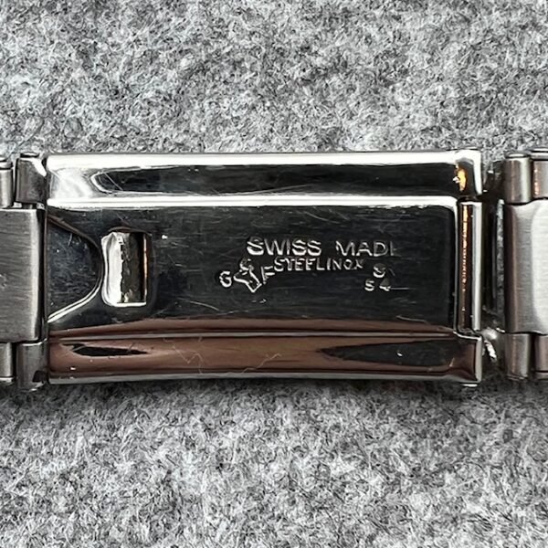 YEAR 1954 GAY FRERES RIVIT ELASTIC BRACELET 12 LINKS 20MM STRAIGHT ENDLINKS