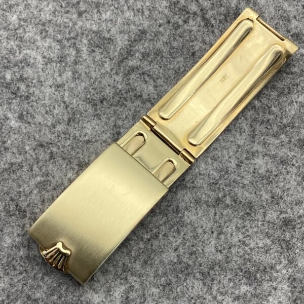 ROLEX RARE 18KT YG CLASP FROM THE 50’ies FOR 20 MM RIVIT – BEADS OF RICE – JUBILEE BANDS