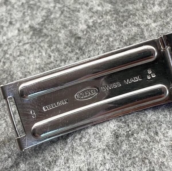 YEAR 1952 MINT ROLEX RARE EARLY 7206 6636 6251H STEEL SMALL LOGO CLASP