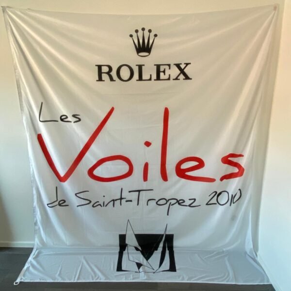 ROLEX SAILING FLAG SAINT TROPEZ YEAR 2010 (CM 200X240)