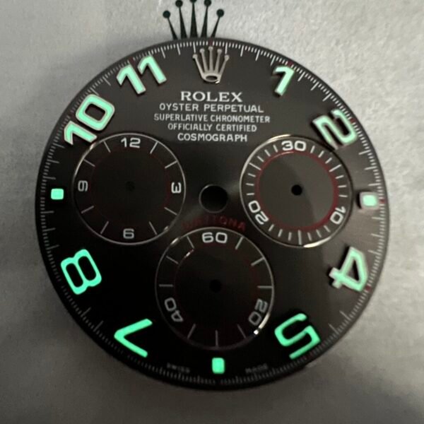 NOS GREEN LUMINOVA 116509 116519 DAYTONA SLATE GREY RACING DIAL