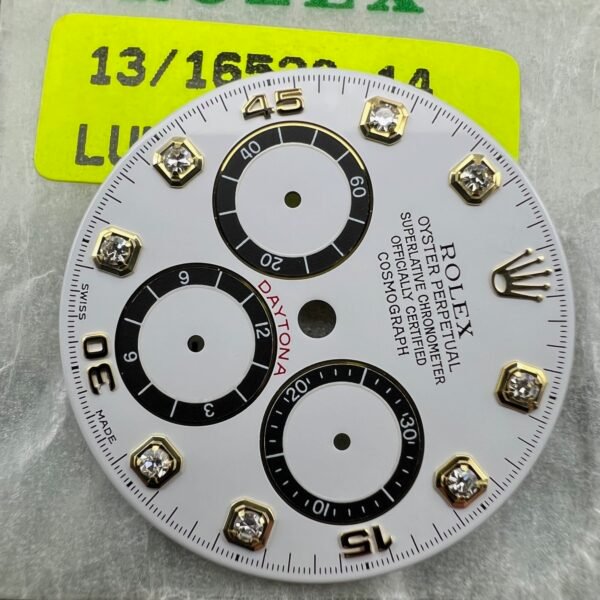 FLAWLESS 16518 16523 16528 DAYTONA INVERTED SIX WHITE DIAMONDS DIAL