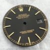 GREEN LUMI ROLEX 16008 16018 16233 16238 DATE JUST DEEP BROWN GILT DIAL